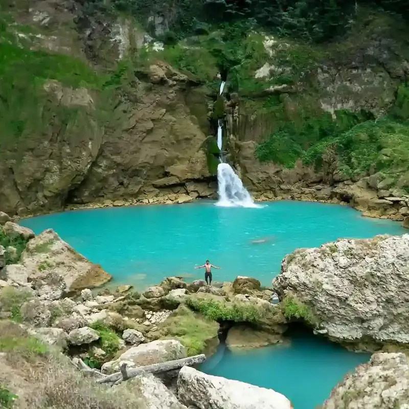 Matayangu Waterfall in the forest of Sumba