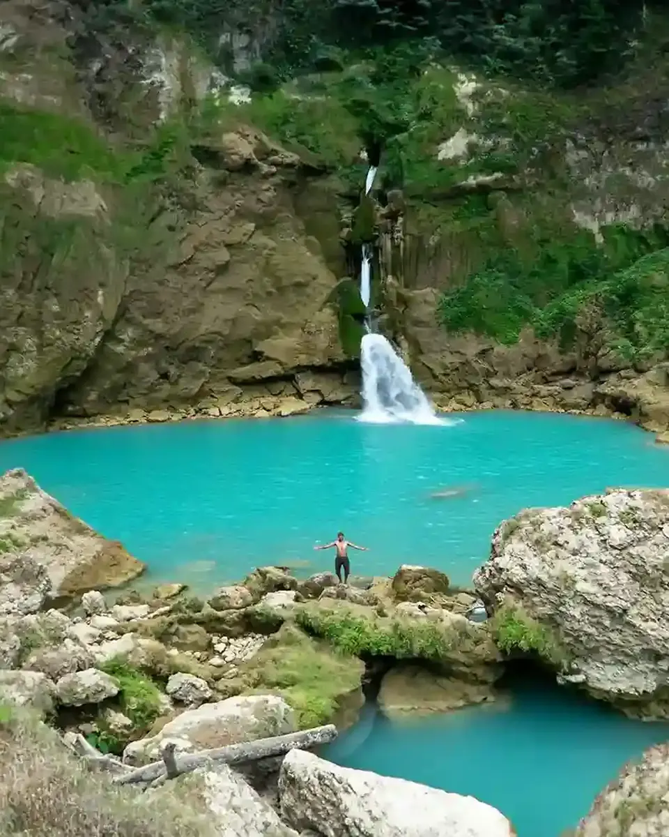 Matayangu Waterfall in the forest of Sumba