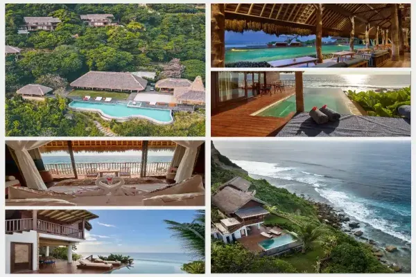 Pool villas and ocean view at Lelewatu Sumba Resort