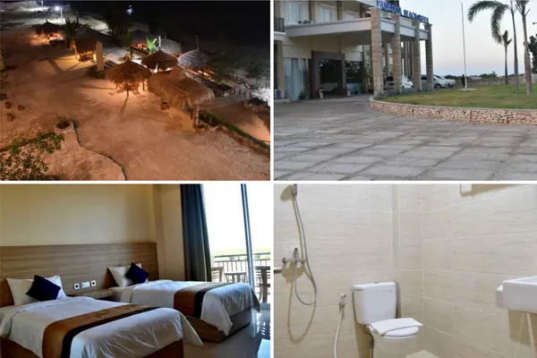 Twin room and lobby at Padadita Hotel