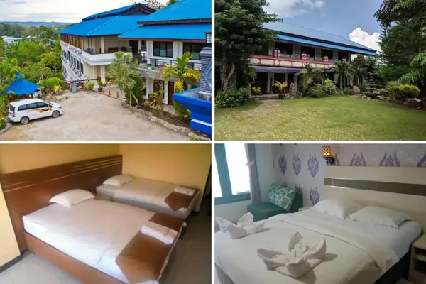 Sinar Tambolaka Hotel building and guest rooms