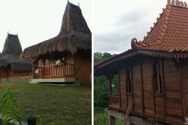 Thatched villas at Villa Sinar Tambolaka