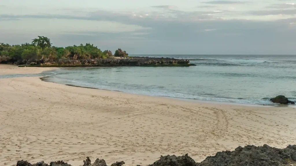 Quiet sandy bay at Pero Beach in Southwest Sumba