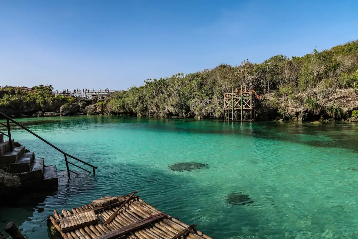 A jetty on the Sumba coast near the charter anchorage